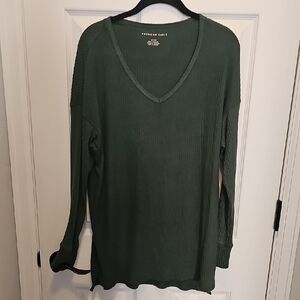 American Eagle Outfitters Green Long Sleeve Relaxed shirt
